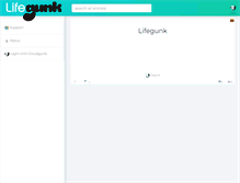 Tablet Screenshot of lifegunk.com